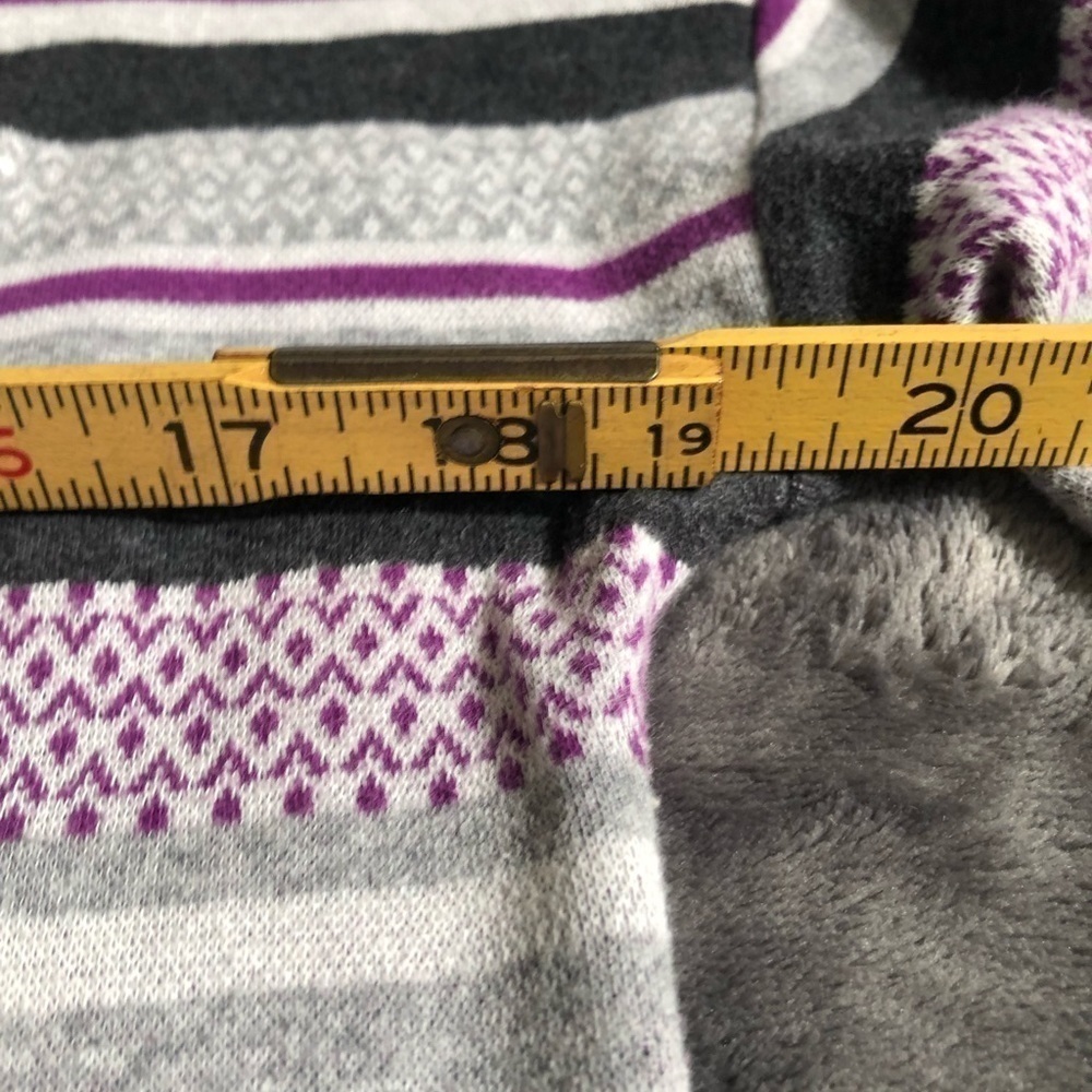 t for Talbots purple grey striped Long sleeve sweater top size small #w1019 - Picture 7 of 9